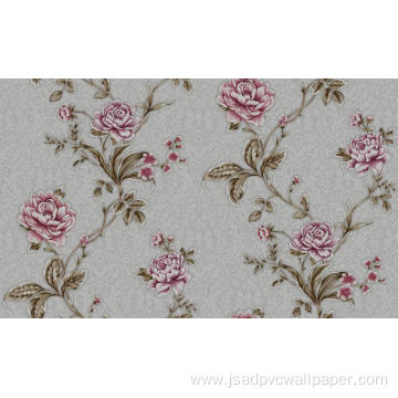 Flower pattern PVC wallpaper